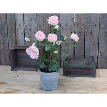 Chic Antique fleur rose i gammel keramik potte stor